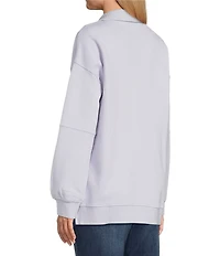 Westbound Petite Long Sleeve Quarter-Zip Pullover
