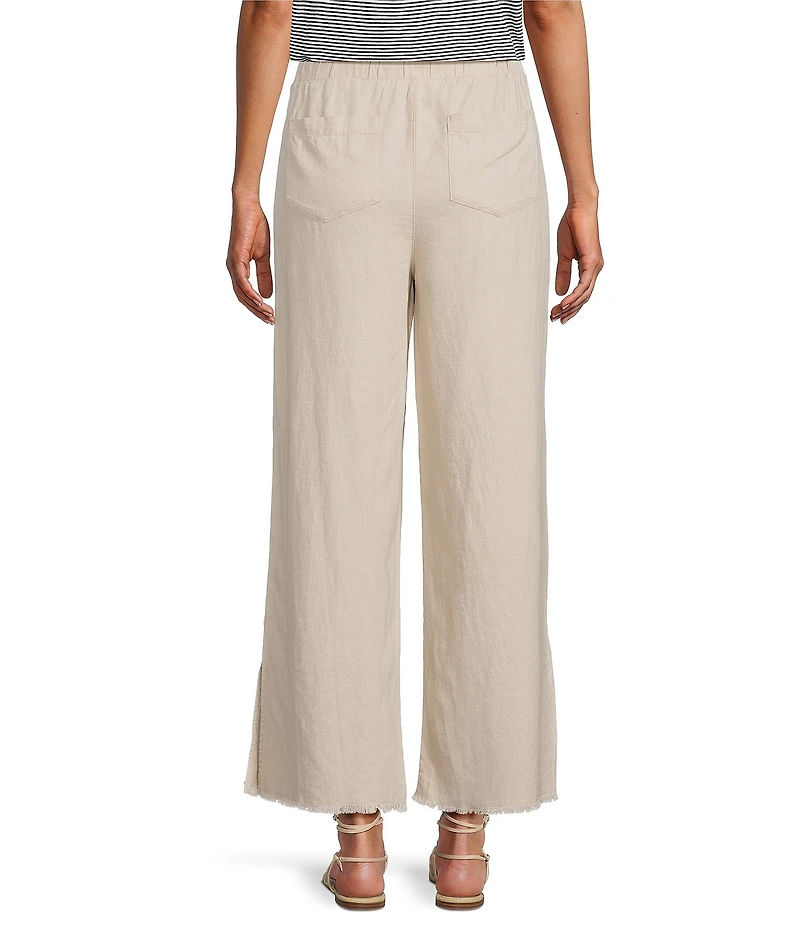 Westbound Petite Pull On Linen-Blend Pants