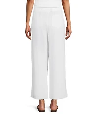 Westbound Petite Pull On Linen-Blend Pants