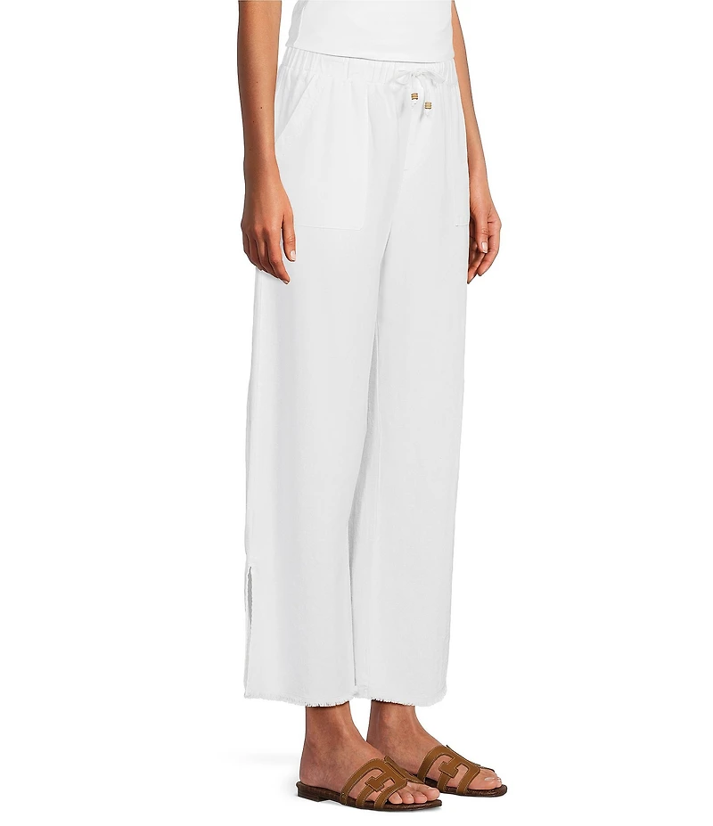 Westbound Petite Pull On Linen-Blend Pants