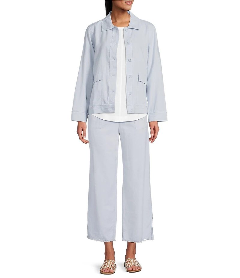 Westbound Petite Pull On Linen-Blend Pants