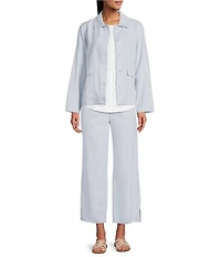 Westbound Petite Pull On Linen-Blend Pants