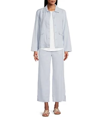 Westbound Petite Pull On Linen-Blend Pants
