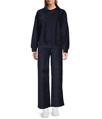 Westbound Petite Size Coordinating Funnel Neck Long Sleeve Top