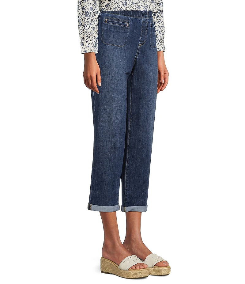Westbound Petite Size High Rise Crop Cotton Blend Pants