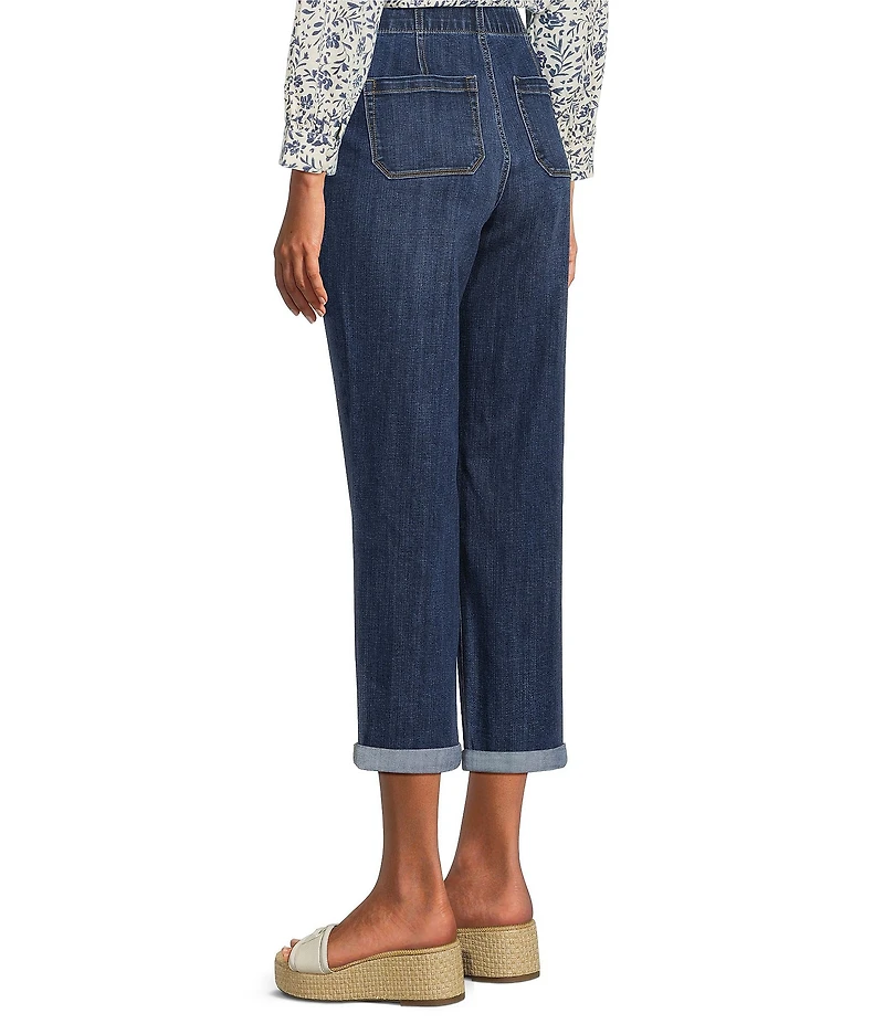 Westbound Petite Size High Rise Crop Cotton Blend Pants