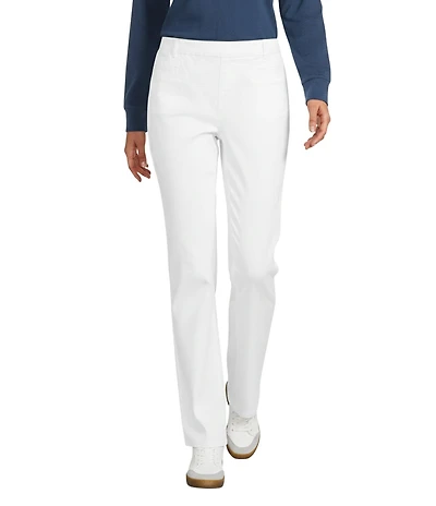 Westbound Petite Size High Rise Patch Pocket Straight Leg Pull-On Pants