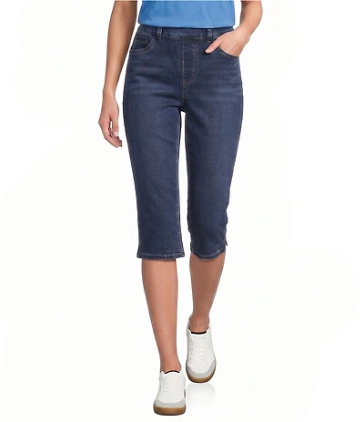 Westbound Petite Size High Rise Pull-On Crop Capri Pants