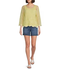 Westbound Petite Size High Rise Pull On Shorts