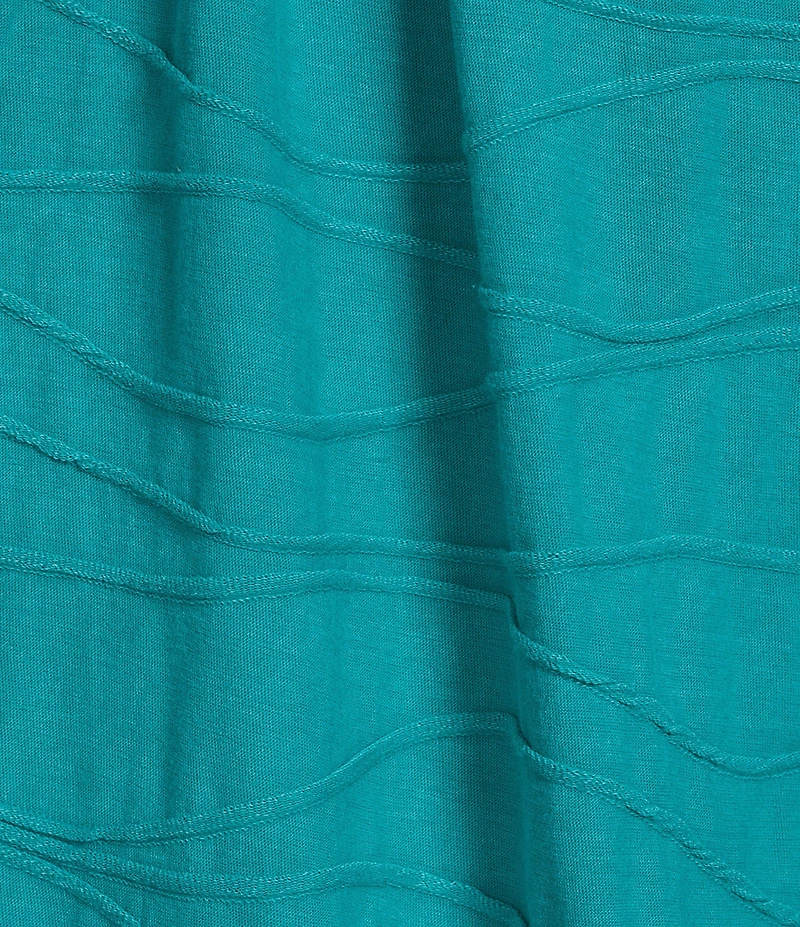 Westbound Petite Size Knit Elbow Sleeve Henley Top