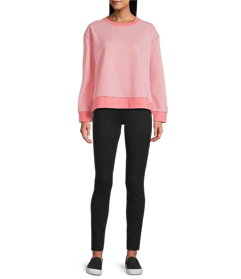 Westbound Petite Size Long Sleeve Crew Neck Sweatshirt