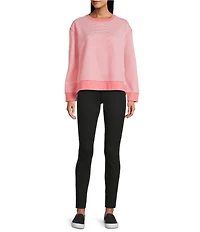 Westbound Petite Size Long Sleeve Crew Neck Sweatshirt