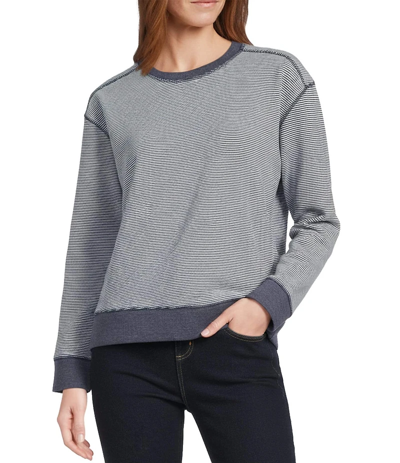 Westbound Petite Size Long Sleeve Crew Neck Sweatshirt