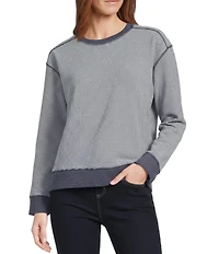 Westbound Petite Size Long Sleeve Crew Neck Sweatshirt