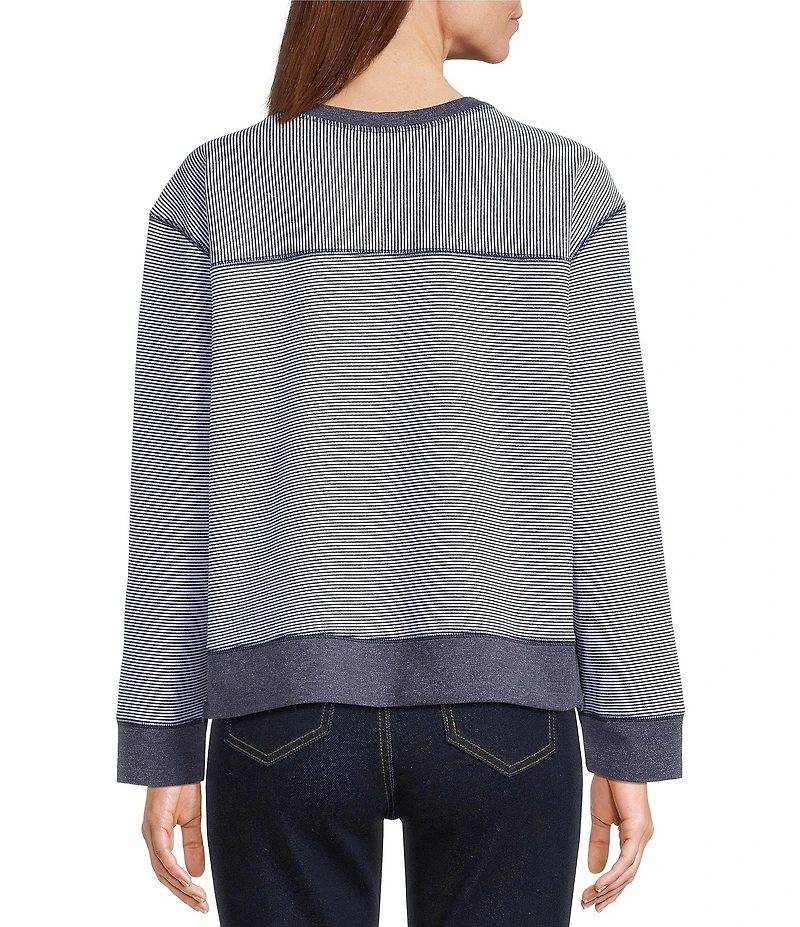 Westbound Petite Size Long Sleeve Crew Neck Sweatshirt