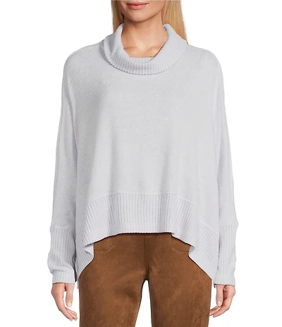 Westbound Petite Size Long Sleeve Mock Neck Knit Top