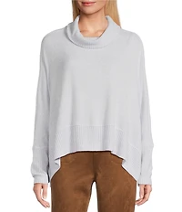 Westbound Petite Size Long Sleeve Mock Neck Knit Top