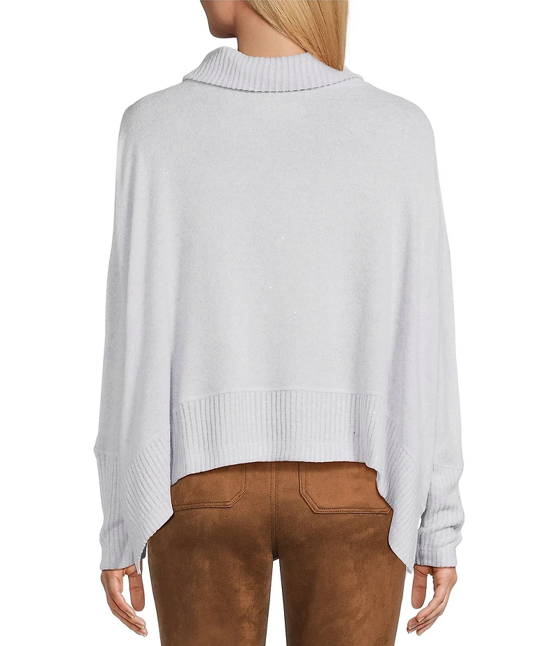 Westbound Petite Size Long Sleeve Mock Neck Knit Top