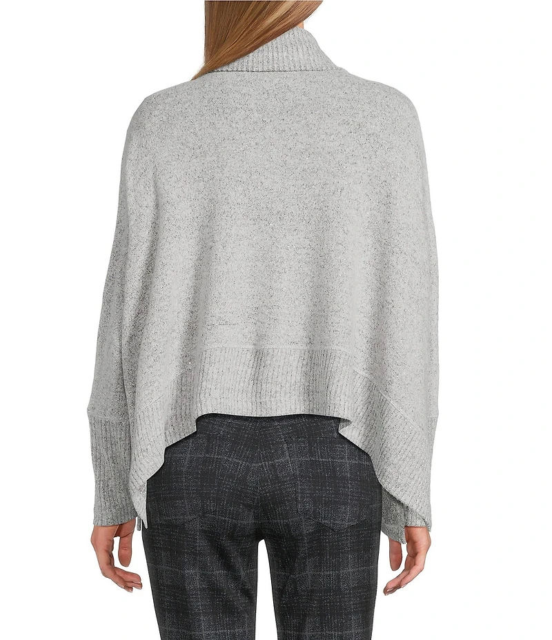 Westbound Petite Size Long Sleeve Mock Neck Knit Top