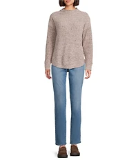 Westbound Petite Size Long Sleeve Mock Neck Sweater