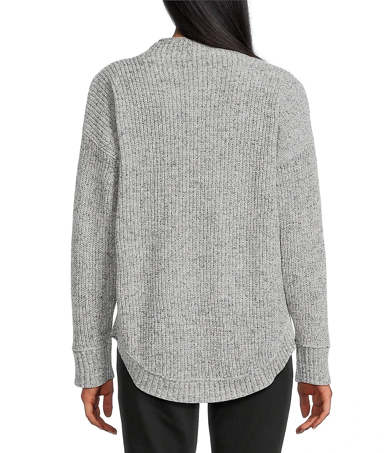 Westbound Petite Size Long Sleeve Mock Neck Sweater