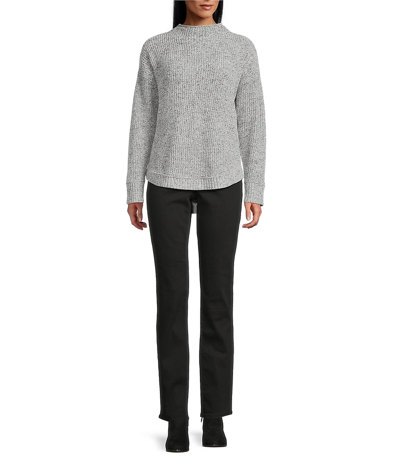 Westbound Petite Size Long Sleeve Mock Neck Sweater