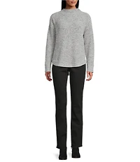 Westbound Petite Size Long Sleeve Mock Neck Sweater