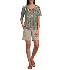 Westbound Petite Size Pull-On Bermuda Shorts