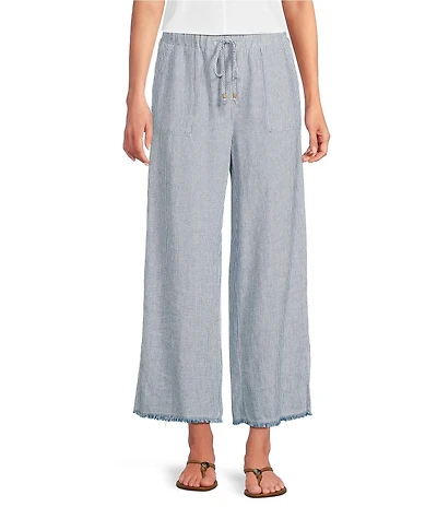 Westbound Petite Size Pull On Linen Blend Pants