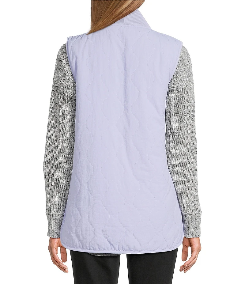 Westbound Petite Size Reversible V-Neck Open Front Vest