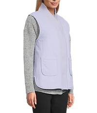 Westbound Petite Size Reversible V-Neck Open Front Vest