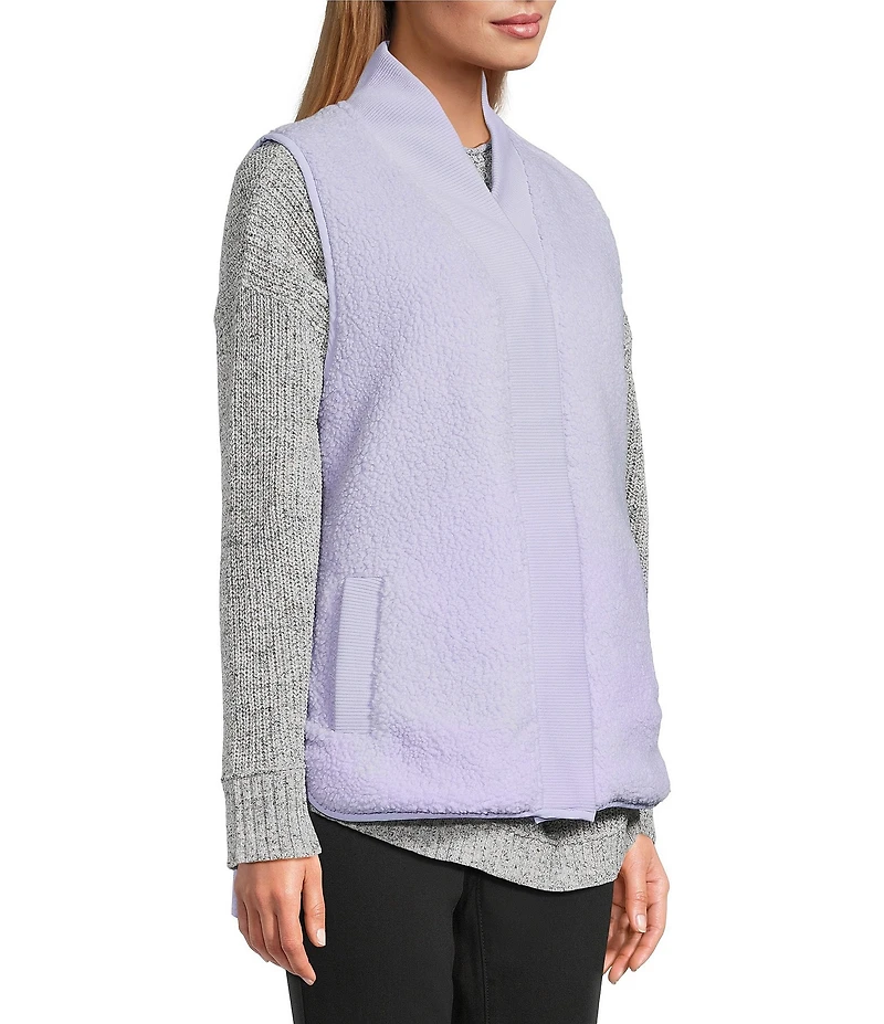 Westbound Petite Size Reversible V-Neck Open Front Vest