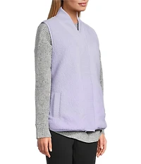 Westbound Petite Size Reversible V-Neck Open Front Vest