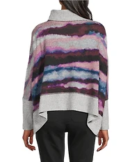 Westbound Petite Size Scenic Horizon Long Sleeve Mock Neck Knit Top