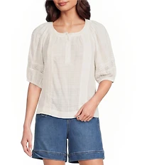 Westbound Petite Size Short Sleeve Boat Neck Top