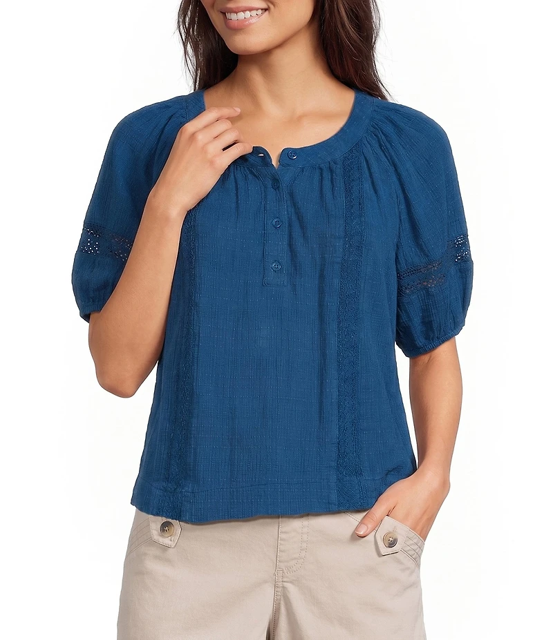 Westbound Petite Size Short Sleeve Boat Neck Top