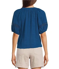 Westbound Petite Size Short Sleeve Boat Neck Top