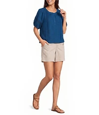 Westbound Petite Size Short Sleeve Boat Neck Top