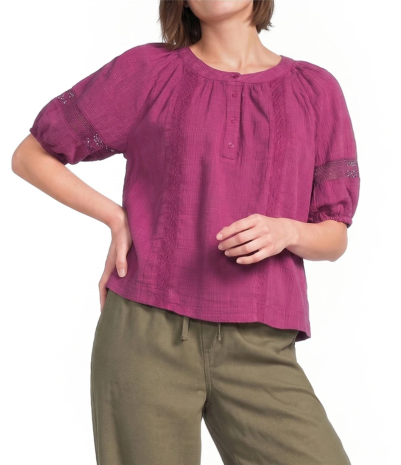 Westbound Petite Size Short Sleeve Boat Neck Top