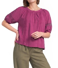 Westbound Petite Size Short Sleeve Boat Neck Top