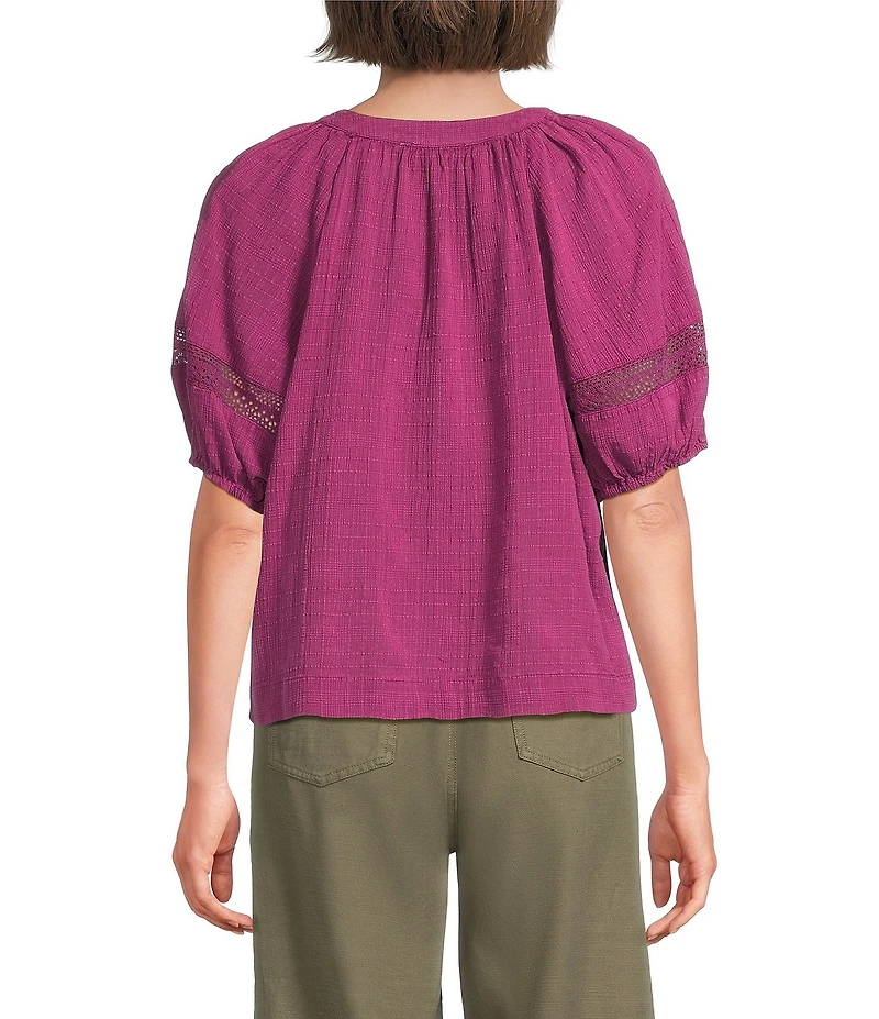Westbound Petite Size Short Sleeve Boat Neck Top