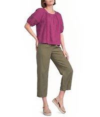 Westbound Petite Size Short Sleeve Boat Neck Top