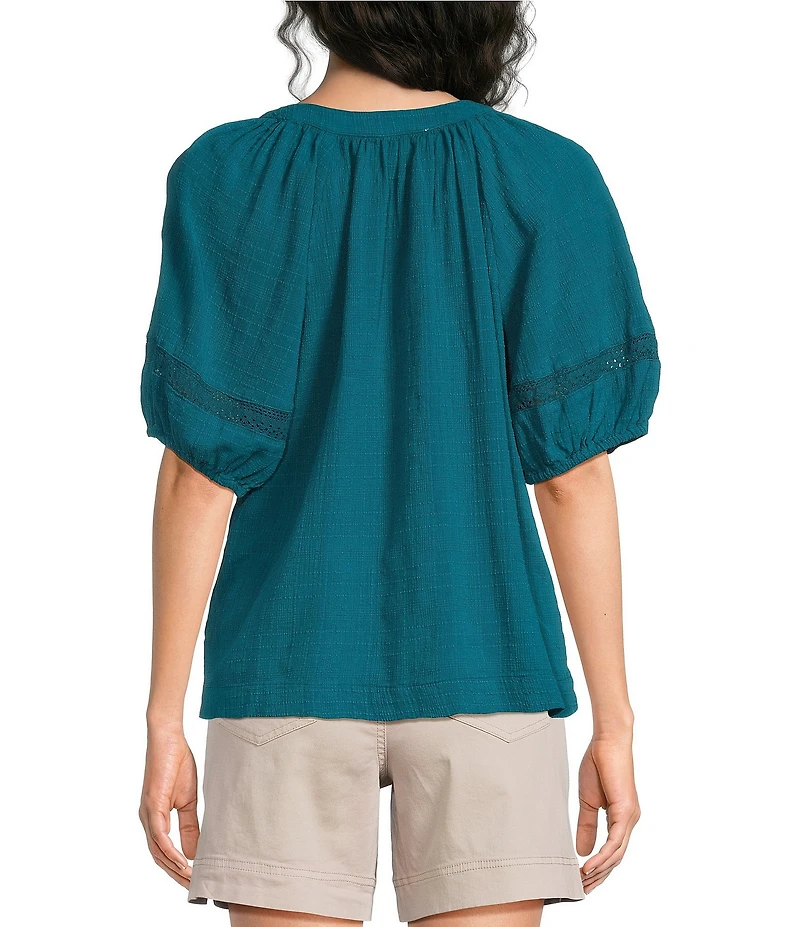 Westbound Petite Size Short Sleeve Boat Neck Top