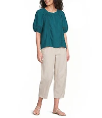 Westbound Petite Size Short Sleeve Boat Neck Top