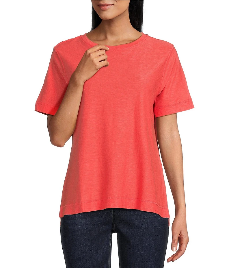 Westbound Petite Size Short Sleeve Crew Neck Top