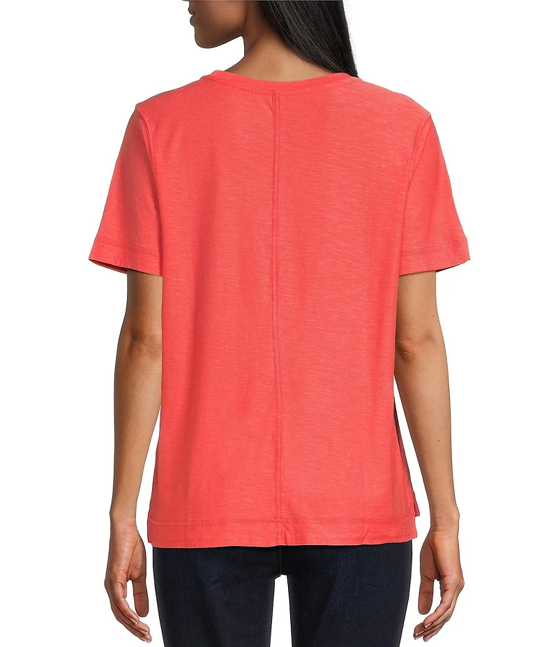 Westbound Petite Size Short Sleeve Crew Neck Top