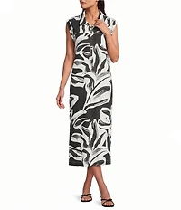 Westbound Petite Size Sleeveless Collared Dress