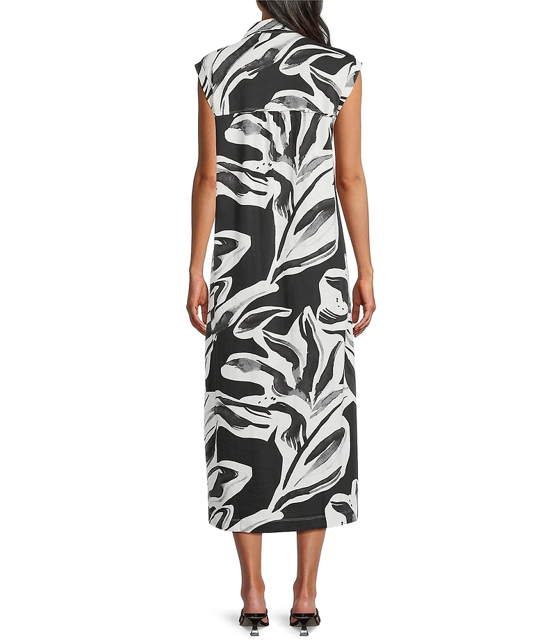 Westbound Petite Size Sleeveless Collared Dress