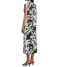 Westbound Petite Size Sleeveless Collared Dress