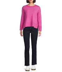 Westbound Petite Size Wool Blend Long Sleeve Crew Neck Sweater